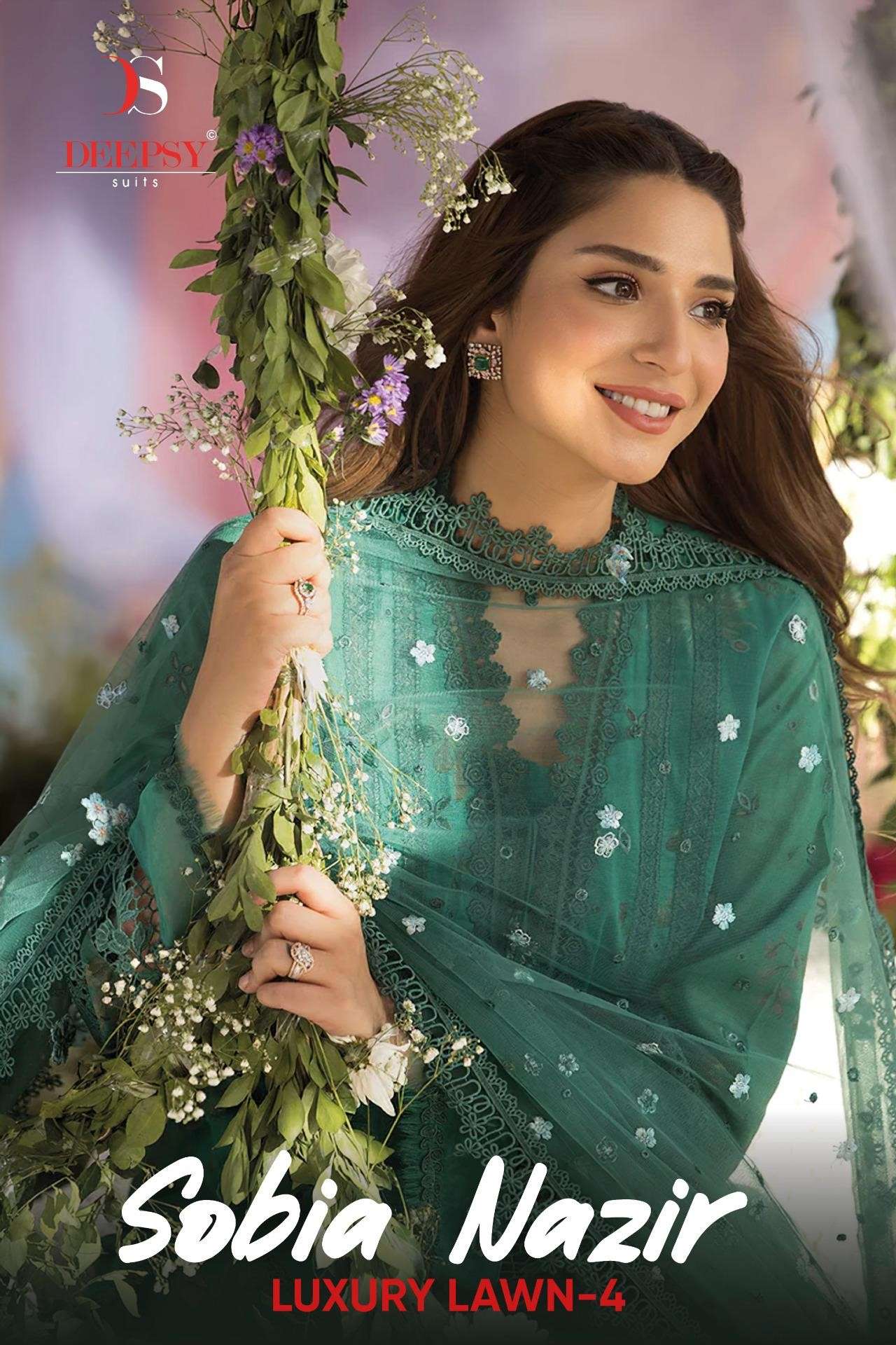 SOBIA NAZIR LUXURY LAWN - 4 BY DEEPSY SUITS